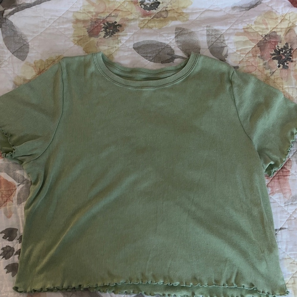 Aerie sage green cropped top